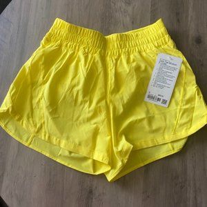 Track That Mid-Rise Lined Short 5" - size 8 yellow